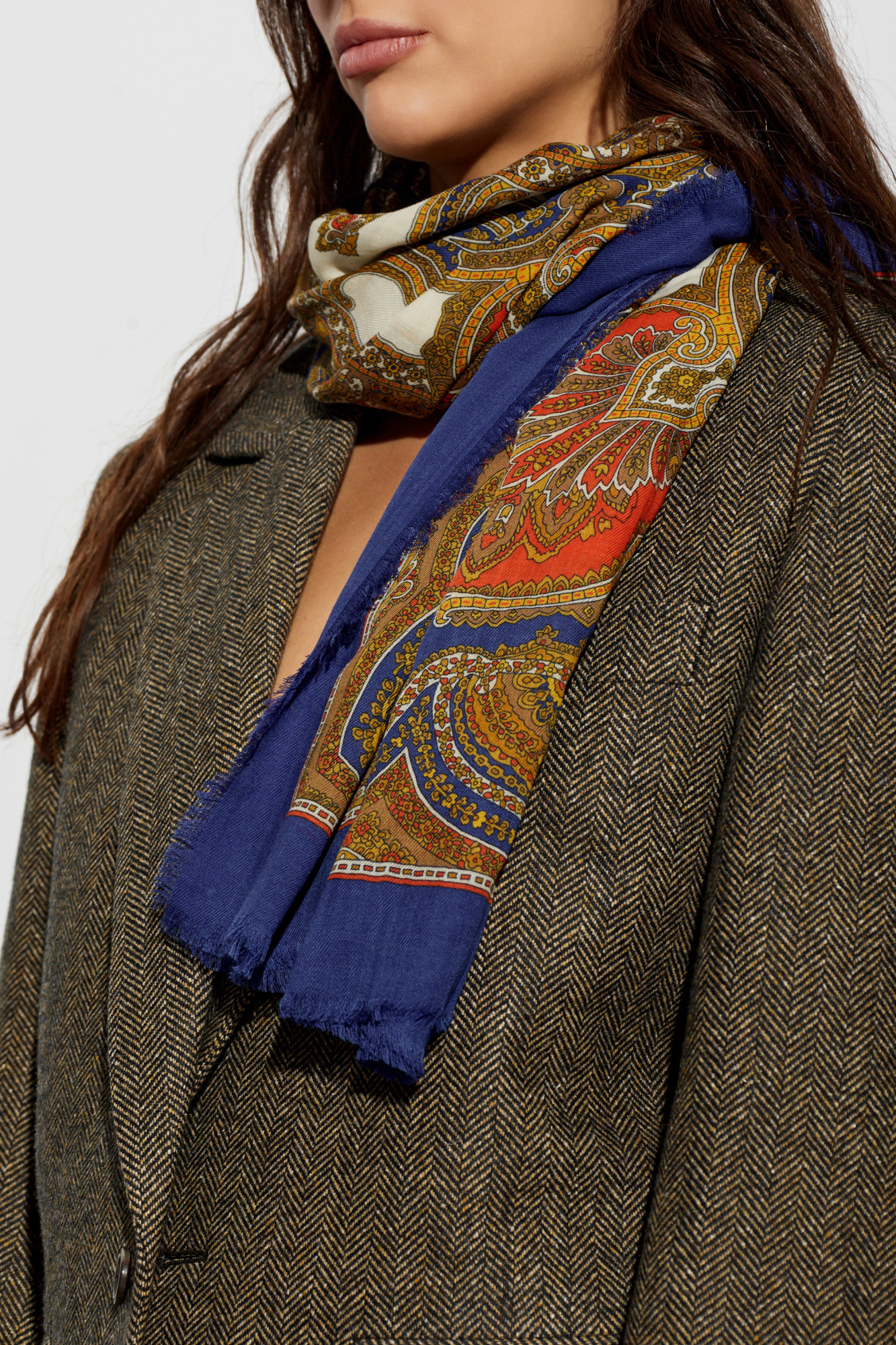 Saint Laurent Wool scarf with 'paisley' pattern | Men's | Vitkac